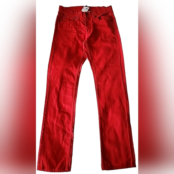 Divided by H&M Slim, Red Denim Jeans Women’s Size 30. NEW WITH TAGS. - Picture 1 of 10
